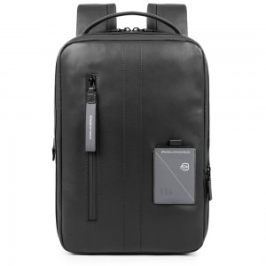 Piquadro Explorer expandable backpack black